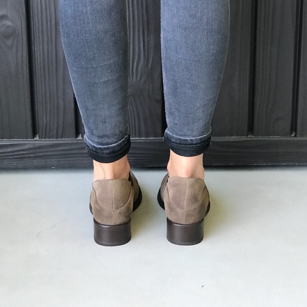 Genuine Leather Tan Burnished Toe Distressed Boots - Picture 3 of 5